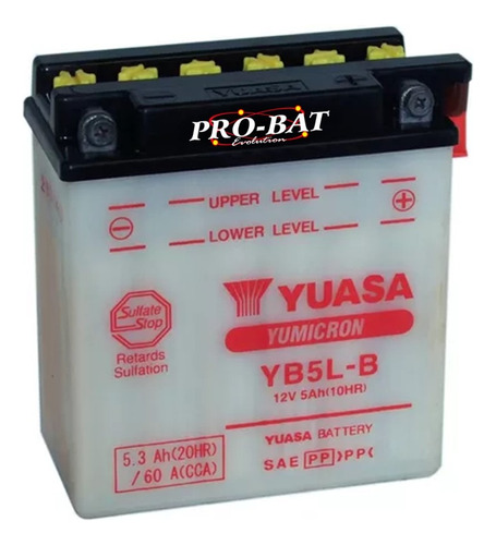 Bateria Yuasa Yb5l-b Motos 110 Smash Wave Crypton