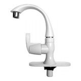 Llave Blanca Abs Para Lavabo Ultra Resistente C/cubretaladro