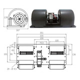 Motor Calefactor Universal 24v 3 Vel C/encausador