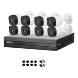 Kit 8 Camaras Bullet 2mp Dvr 1080p Lite Wizsense H.265+ 