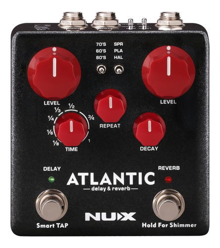 Nux Ndr-5 Atlantic Pedal Delay Y Reverb Para Guitarra