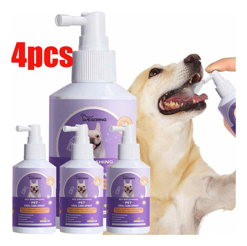 Cepillo De Dientes En Aerosol Pet Clean Para Perros Y Gatos,