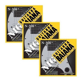Kit 3 Encordoamento Para Guitarra Baiana 008 Nig N-308