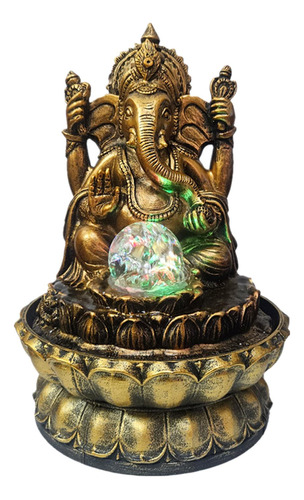 Estatua De Buda Y Elefante, Fuente De Mesa De Resina,