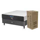 Sommier Y Colchon 2 Plazas(140x190) Cocoon Chill Box Color Blanco