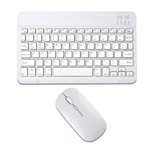 Kit Teclado Mouse Sem Fio Bluetooth Recarregável Tablet/not