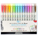 Zebra Brush Pen Mildliner Sortido Cx-15 (4018-67)
