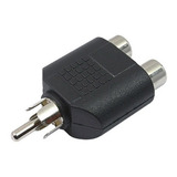 Plug Adaptador 2 Rca Fêmea / 1 Rca Macho Mono