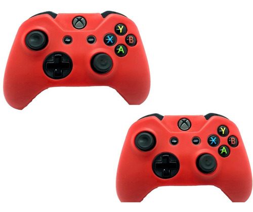 2 Fundas Para Control Xbox One U Xbox One S Color Rojo 