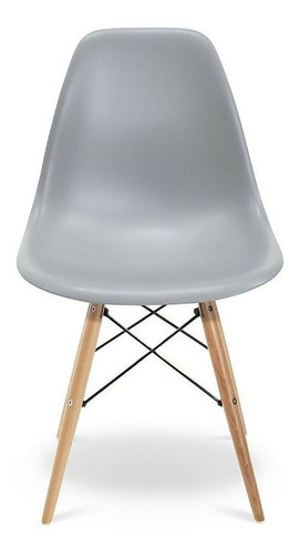 Silla Eames De Plástico Y P. De Madera - Negro / Pack X 6