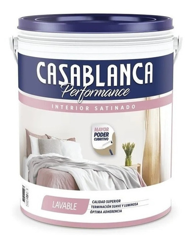 Casablanca Performance Interior Satinado Lavable 20 Litros 