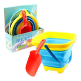 Set Juguetes De Playa Para Verano Balde Plegable + Pala