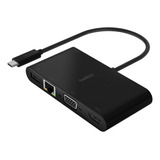 Hub Belkin Usb C A Hdmi, Vga, Usb A, Ethernet + Carga