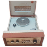 Rádio Vitrola Toca Disco Antigo Funcionando 