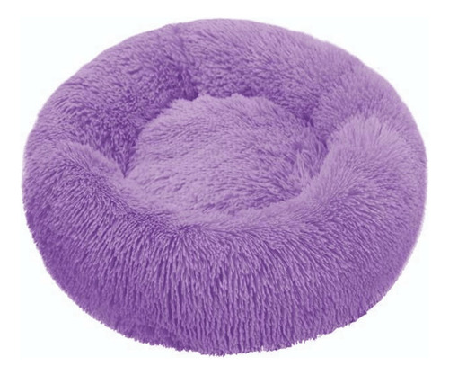 Cama Perros Mascotas Anti Estres Felpa Acolchada L 70 Cms