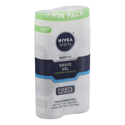 Nivea Men Sensitive Shaving Gel Para Afeitar 198g C\u002Fu, 2 Pz | Envío gratis