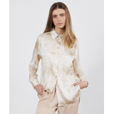 Camisa Mujer Patprimo M/l Beige Poliéster 30010576-10020