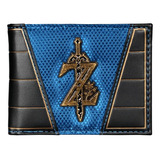 Cartera The Legend Of Zelda Azul Nueva