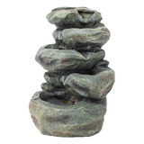 Fuente De Poliresina Diseño Piedras En Cascada De 28x24x41cm