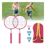 Bádminton Para Niños Juego De 2 Raquetas + 3 Gallitos