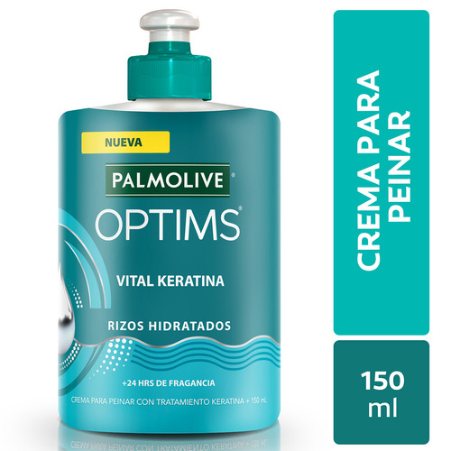 Crema Para Peinar Palmolive Optims Vital Keratina Rizos Hidratados 150ml