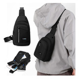 Mochila Cruzada Mariconera Pechera Bandolera Para Hombre Usb