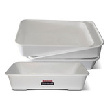 Bandeja Plastica Batea Carnicera Granja Grande N°3  Kit X 4