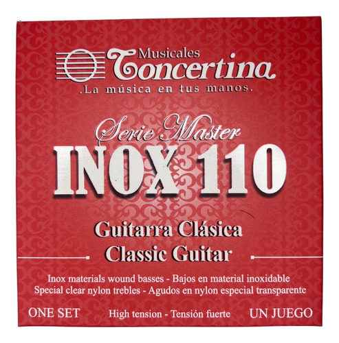 Encordado Concertina Inox 110 Guitarra Clasica