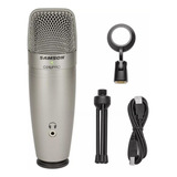 Microfono Condenser Samson C01 Pro Estudio Usb Tripode