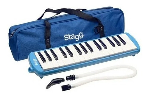 Flauta Melodica Stagg 32 Teclas Con Estuche Y Boquilla Azul