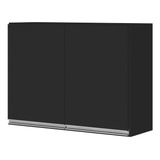 Armário Aéreo Multiuso Lux 80cm 100% Mdf 02 Portas Preto