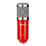 Micrófono Zingyou Bm-800 Condensador Cardioide Color Rojo/plateado