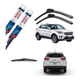 Kit 3 Palhetas Dianteira + Traseira Hyundai Creta 2018/2021