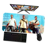 Mousepad Gamer 90x40 - Gta V Franklin Michael Trevor 1