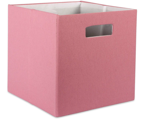 Liso Rosa Dii Organizador Cubo 33x33cm Grande Cesta Caja