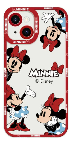Funda Transparente Cartoon Mickey Para iPhone 15, 14, 13, 12
