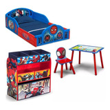 Set Infantil Cama Play Area Juguetero Y Escritorio Spiderman