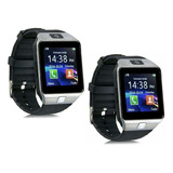 2x Telefone Celular Relógio Dz09 Inteligente Smartwatch Chip