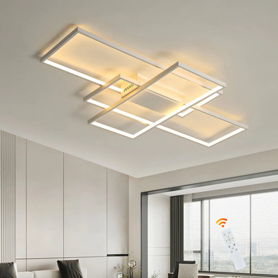 Lámpara de Techo LED Moderna 70W Blanca Regulable con Control Remoto 110cm Para Comedor, Sala y Cocina | Meses sin interés