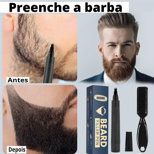 Caneta Pigmentadora Para Preencher Barba Original+escovinha