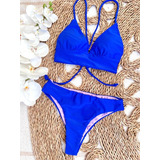 Bikini Conjunto Top Triangulo Bombacha Reversible Vedetina