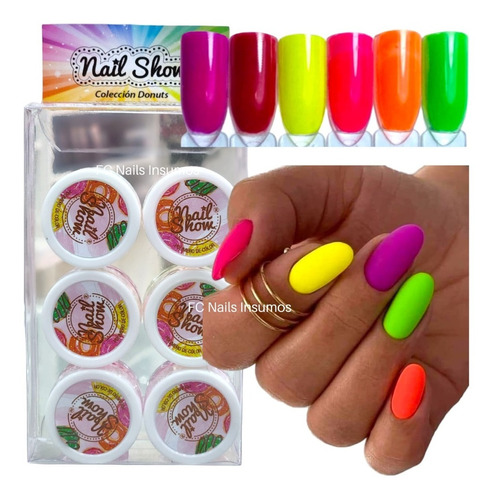 Polimeros Coleccion Nail Show Uñas Esculpidas X 6 Potes