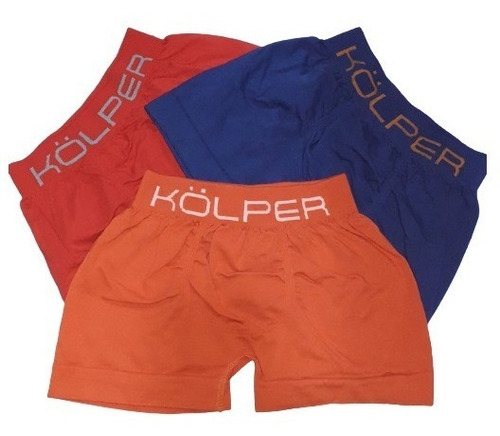 Boxer Kolper Niños Sin Costura  Pack X 6 Algodón T. 4 Al 16