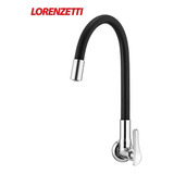 Torneira De Cozinha Lorenzetti Loren Flex 27 1178 Preto E Cromo Acabamento Cromado