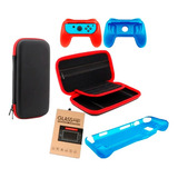 Protección Nintendo Switch Bolso + Mica + Carcasa + 2 Grip