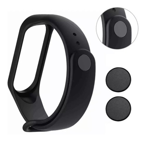 Pino Metal Para Xiaomi Mi Band 3 / 4 / 5 / 6 / 7 Kit Com 2 Cor Preto