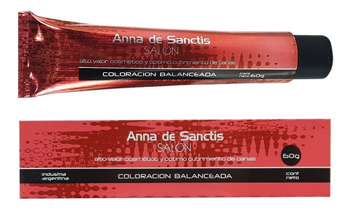  Tintura Anna De Sanctis Salon Coloración Balanceada 60g Tono 001