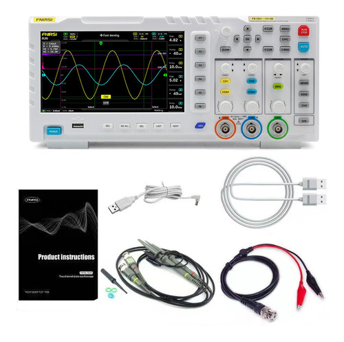 Osciloscopio Fnirsi-1014d 100mhz* 2 Ancho De Banda 1gsa/s 1