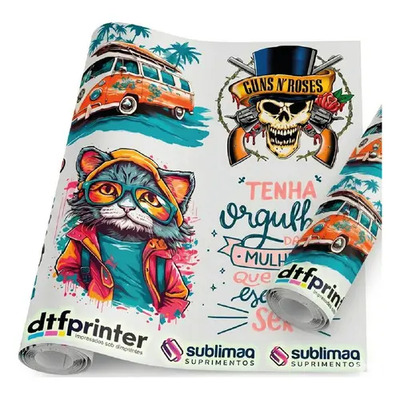 Dtf Estampa Personalizado 1m 57x100 Uniformes Logos Roupas | Parcelamento sem juros