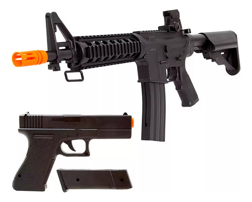 Arminhas Baratas Airsoft Rifle M4 Cqb Vigor + Pistola V307